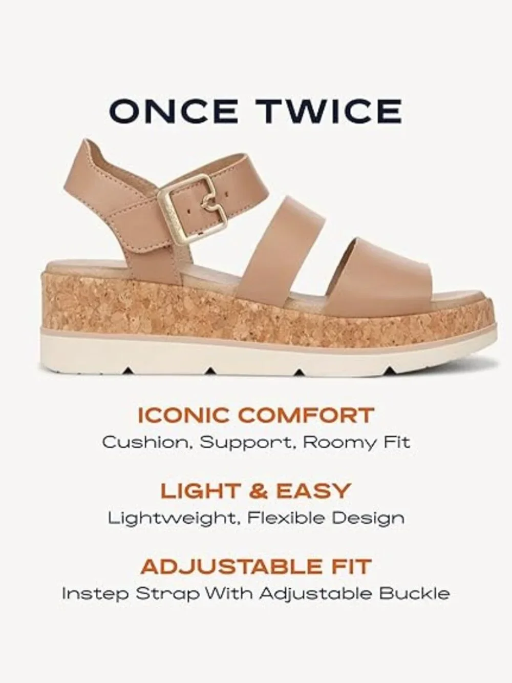 Dr. Scholl's Once Twice Platform Espadrille Wedge Sandal Tawny Brown 10